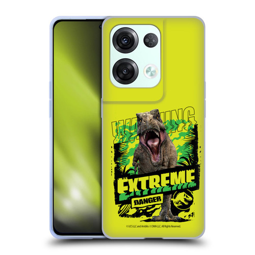 Jurassic World: Camp Cretaceous Dinosaur Graphics Extreme Danger Soft Gel Case for OPPO Reno8 Pro