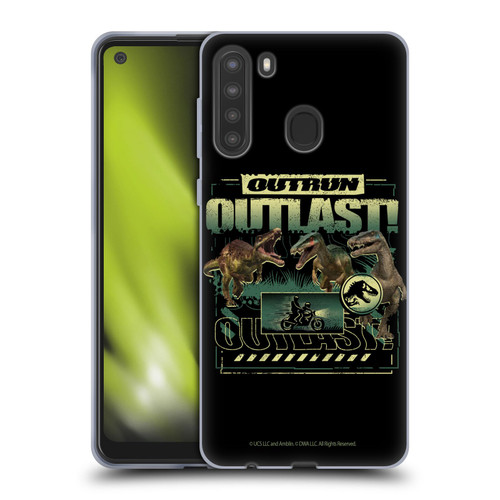 Jurassic World: Camp Cretaceous Dinosaur Graphics Outlast Soft Gel Case for Samsung Galaxy A21 (2020)