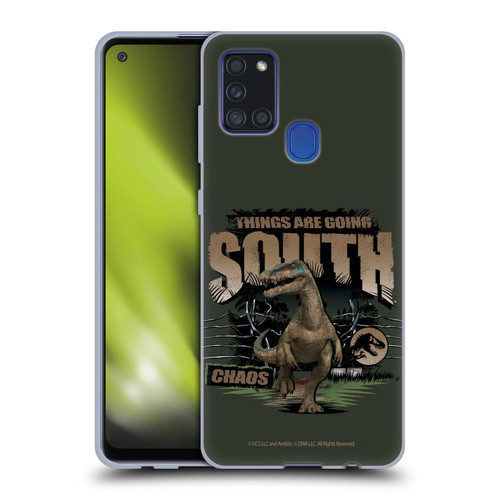 Jurassic World: Camp Cretaceous Dinosaur Graphics Things Are Going South Soft Gel Case for Samsung Galaxy A21s (2020)