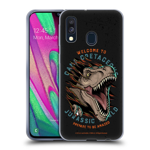 Jurassic World: Camp Cretaceous Dinosaur Graphics Welcome Soft Gel Case for Samsung Galaxy A40 (2019)