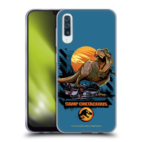 Jurassic World: Camp Cretaceous Dinosaur Graphics Blue Soft Gel Case for Samsung Galaxy A50/A30s (2019)