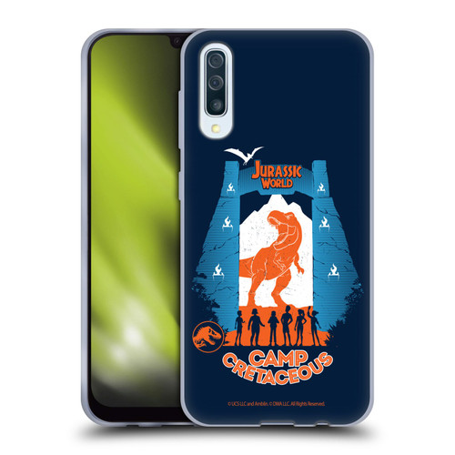 Jurassic World: Camp Cretaceous Dinosaur Graphics Silhouette Soft Gel Case for Samsung Galaxy A50/A30s (2019)