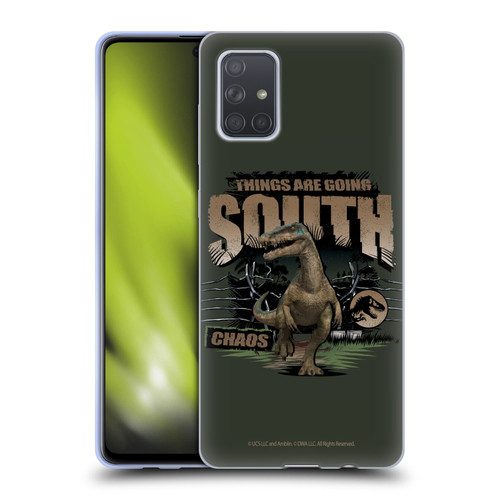 Jurassic World: Camp Cretaceous Dinosaur Graphics Things Are Going South Soft Gel Case for Samsung Galaxy A71 (2019)