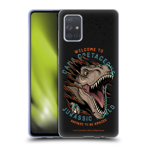 Jurassic World: Camp Cretaceous Dinosaur Graphics Welcome Soft Gel Case for Samsung Galaxy A71 (2019)
