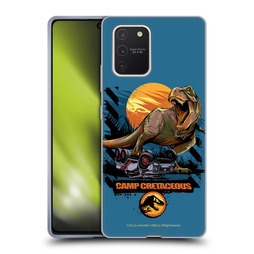 Jurassic World: Camp Cretaceous Dinosaur Graphics Blue Soft Gel Case for Samsung Galaxy S10 Lite