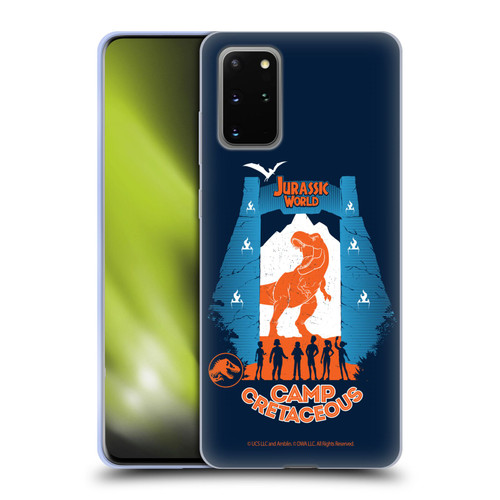 Jurassic World: Camp Cretaceous Dinosaur Graphics Silhouette Soft Gel Case for Samsung Galaxy S20+ / S20+ 5G