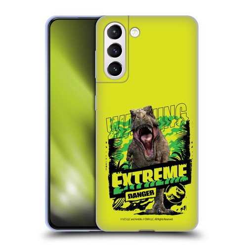 Jurassic World: Camp Cretaceous Dinosaur Graphics Extreme Danger Soft Gel Case for Samsung Galaxy S21+ 5G