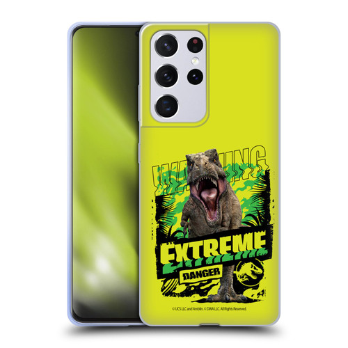 Jurassic World: Camp Cretaceous Dinosaur Graphics Extreme Danger Soft Gel Case for Samsung Galaxy S21 Ultra 5G