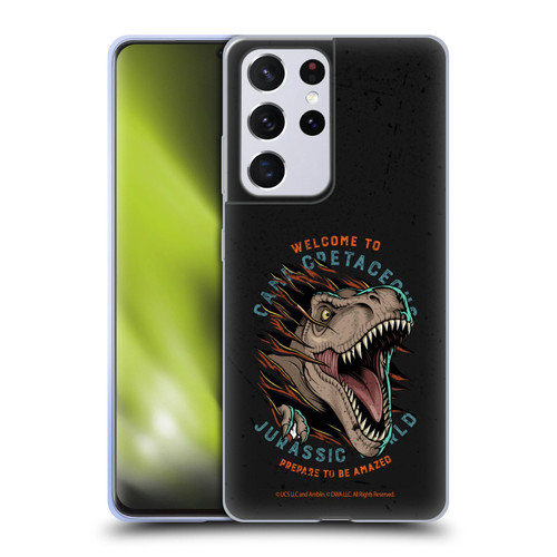 Jurassic World: Camp Cretaceous Dinosaur Graphics Welcome Soft Gel Case for Samsung Galaxy S21 Ultra 5G