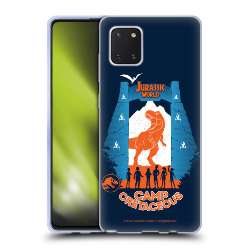 Jurassic World: Camp Cretaceous Dinosaur Graphics Silhouette Soft Gel Case for Samsung Galaxy Note10 Lite