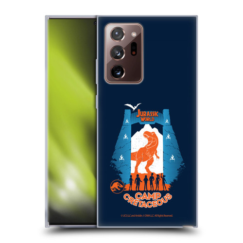 Jurassic World: Camp Cretaceous Dinosaur Graphics Silhouette Soft Gel Case for Samsung Galaxy Note20 Ultra / 5G