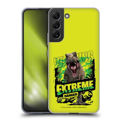 Jurassic World: Camp Cretaceous Dinosaur Graphics Extreme Danger Soft Gel Case for Samsung Galaxy S22+ 5G