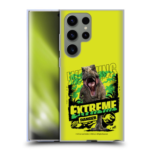 Jurassic World: Camp Cretaceous Dinosaur Graphics Extreme Danger Soft Gel Case for Samsung Galaxy S23 Ultra 5G