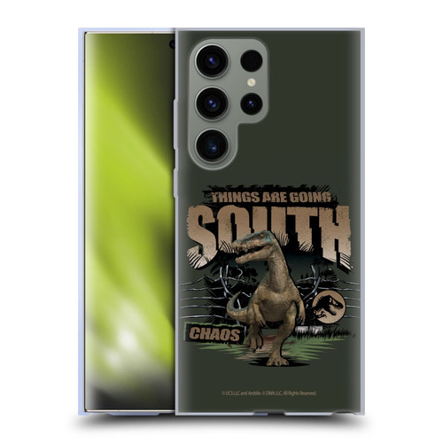 Jurassic World: Camp Cretaceous Dinosaur Graphics Things Are Going South Soft Gel Case for Samsung Galaxy S23 Ultra 5G