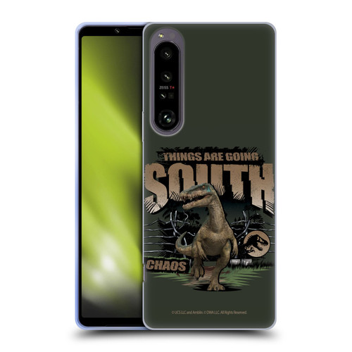 Jurassic World: Camp Cretaceous Dinosaur Graphics Things Are Going South Soft Gel Case for Sony Xperia 1 IV