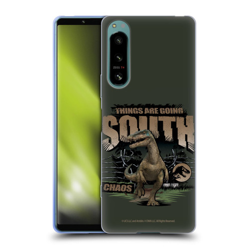 Jurassic World: Camp Cretaceous Dinosaur Graphics Things Are Going South Soft Gel Case for Sony Xperia 5 IV