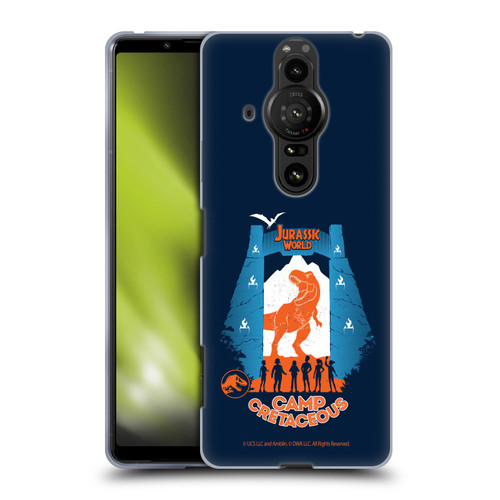 Jurassic World: Camp Cretaceous Dinosaur Graphics Silhouette Soft Gel Case for Sony Xperia Pro-I
