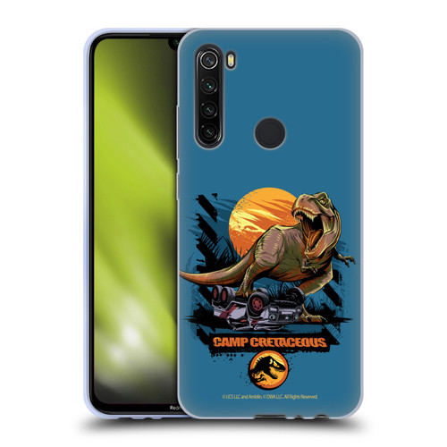 Jurassic World: Camp Cretaceous Dinosaur Graphics Blue Soft Gel Case for Xiaomi Redmi Note 8T