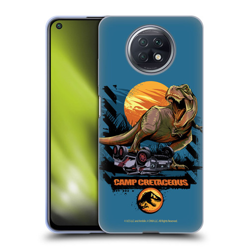 Jurassic World: Camp Cretaceous Dinosaur Graphics Blue Soft Gel Case for Xiaomi Redmi Note 9T 5G