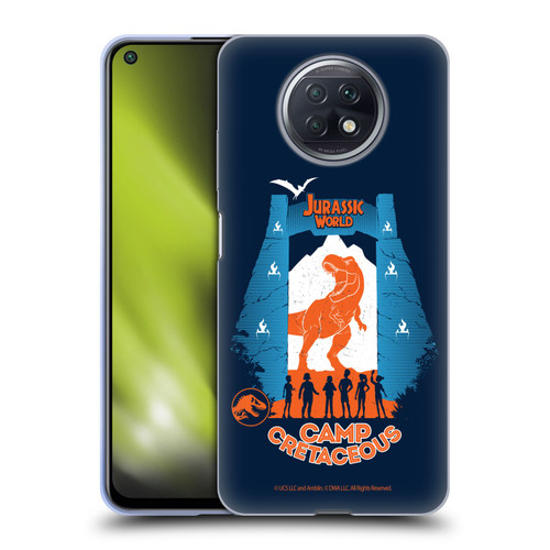 Jurassic World: Camp Cretaceous Dinosaur Graphics Silhouette Soft Gel Case for Xiaomi Redmi Note 9T 5G