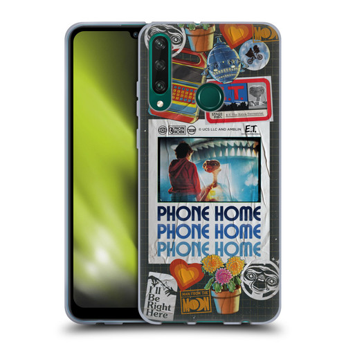 E.T. Graphics Phone Home Collage Soft Gel Case for Huawei Y6p