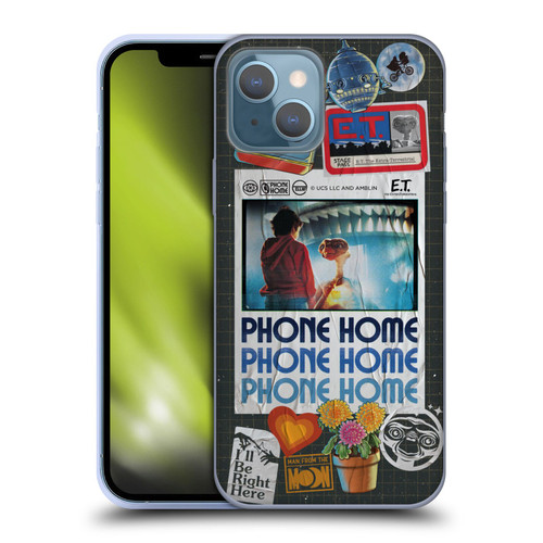 E.T. Graphics Phone Home Collage Soft Gel Case for Apple iPhone 13