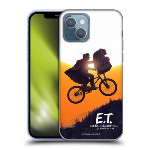 E.T. Graphics Riding Bike Sunset Soft Gel Case for Apple iPhone 13