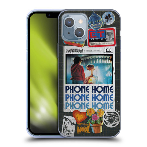 E.T. Graphics Phone Home Collage Soft Gel Case for Apple iPhone 14