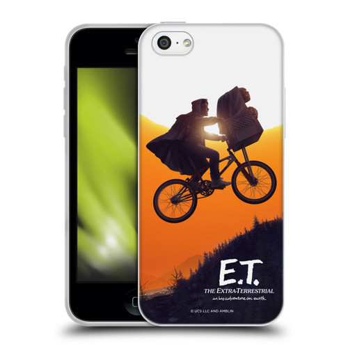 E.T. Graphics Riding Bike Sunset Soft Gel Case for Apple iPhone 5c
