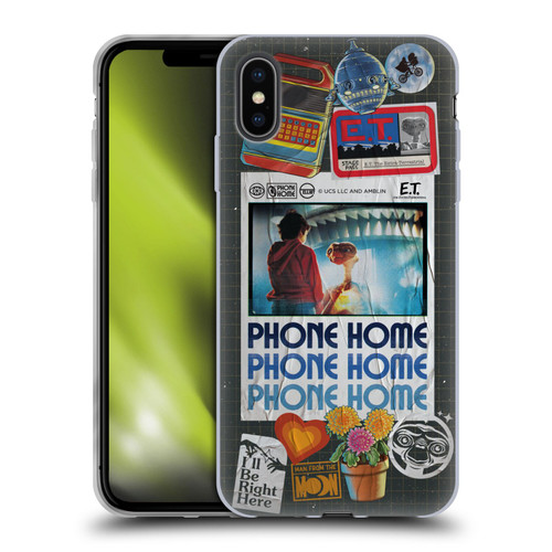 E.T. Graphics Phone Home Collage Soft Gel Case for Apple iPhone XS Max