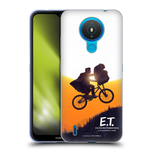 E.T. Graphics Riding Bike Sunset Soft Gel Case for Nokia 1.4