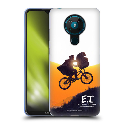 E.T. Graphics Riding Bike Sunset Soft Gel Case for Nokia 5.3