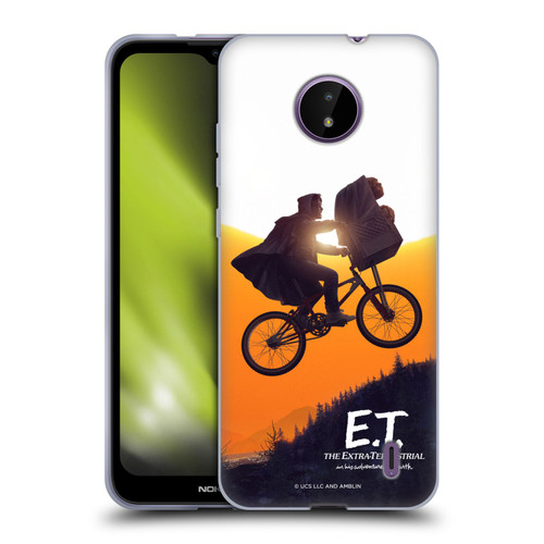 E.T. Graphics Riding Bike Sunset Soft Gel Case for Nokia C10 / C20