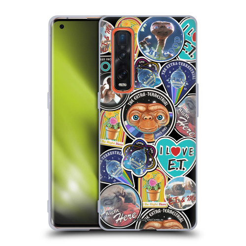 E.T. Graphics Sticker Prints Soft Gel Case for OPPO Find X2 Pro 5G