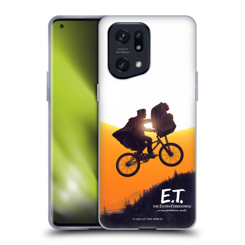 E.T. Graphics Riding Bike Sunset Soft Gel Case for OPPO Find X5 Pro