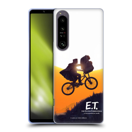 E.T. Graphics Riding Bike Sunset Soft Gel Case for Sony Xperia 1 IV