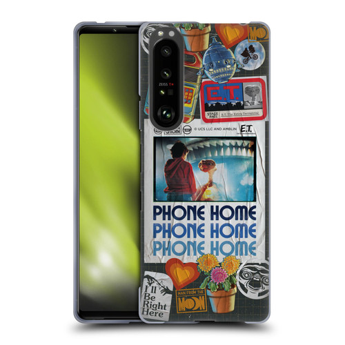 E.T. Graphics Phone Home Collage Soft Gel Case for Sony Xperia 1 III