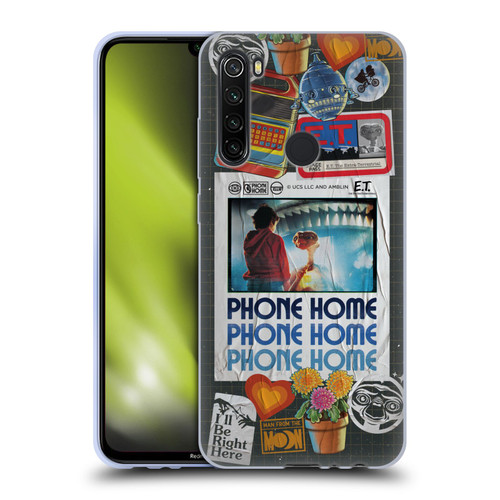 E.T. Graphics Phone Home Collage Soft Gel Case for Xiaomi Redmi Note 8T