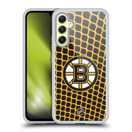 NHL Boston Bruins Net Pattern Soft Gel Case for Samsung Galaxy A34 5G