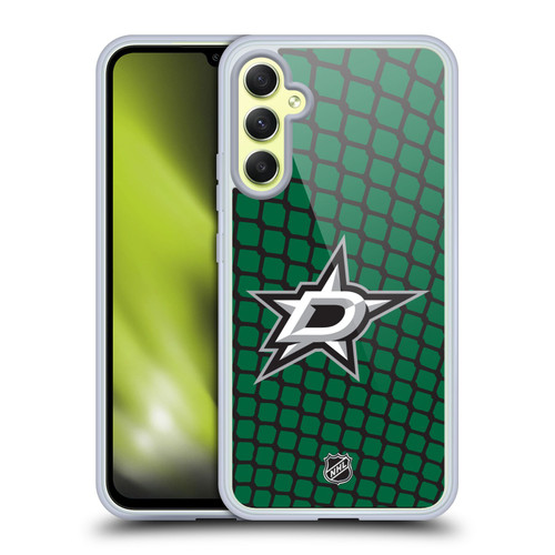 NHL Dallas Stars Net Pattern Soft Gel Case for Samsung Galaxy A34 5G