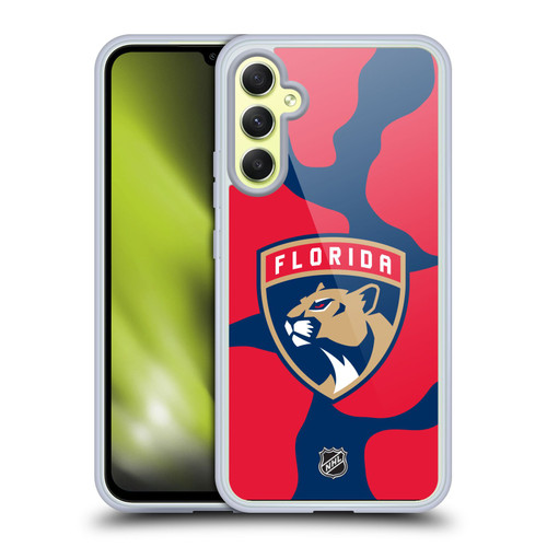 NHL Florida Panthers Cow Pattern Soft Gel Case for Samsung Galaxy A34 5G