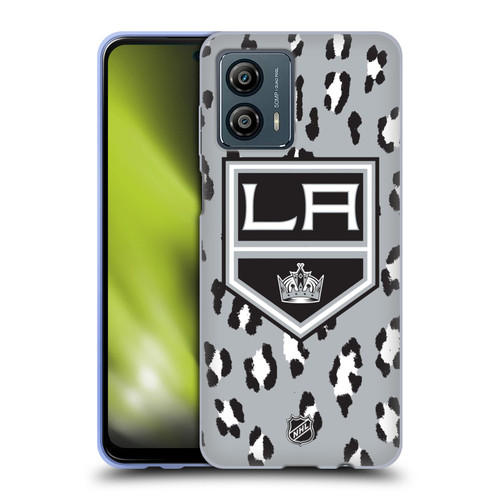 NHL Los Angeles Kings Leopard Patten Soft Gel Case for Motorola Moto G53 5G