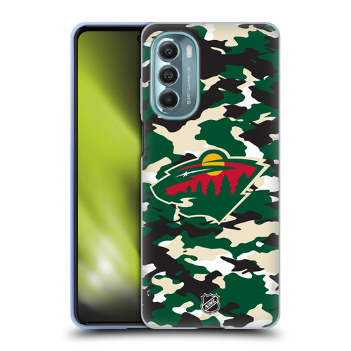 NHL Minnesota Wild Camouflage Soft Gel Case for Motorola Moto G Stylus 5G (2022)