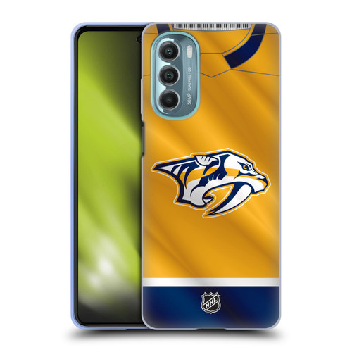 NHL Nashville Predators Jersey Soft Gel Case for Motorola Moto G Stylus 5G (2022)