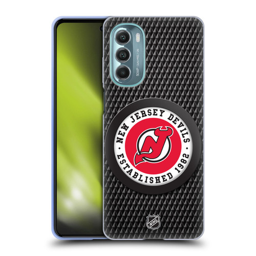 NHL New Jersey Devils Puck Texture Soft Gel Case for Motorola Moto G Stylus 5G (2022)