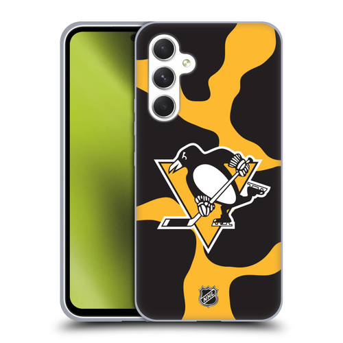 NHL Pittsburgh Penguins Cow Pattern Soft Gel Case for Samsung Galaxy A54 5G