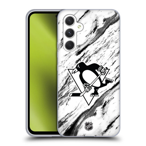 NHL Pittsburgh Penguins Marble Soft Gel Case for Samsung Galaxy A54 5G
