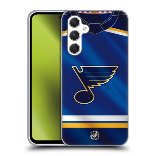 NHL St Louis Blues Jersey Soft Gel Case for Samsung Galaxy A54 5G