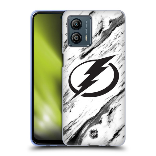 NHL Tampa Bay Lightning Marble Soft Gel Case for Motorola Moto G53 5G