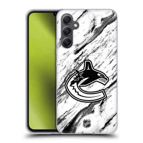 NHL Vancouver Canucks Marble Soft Gel Case for Samsung Galaxy A34 5G